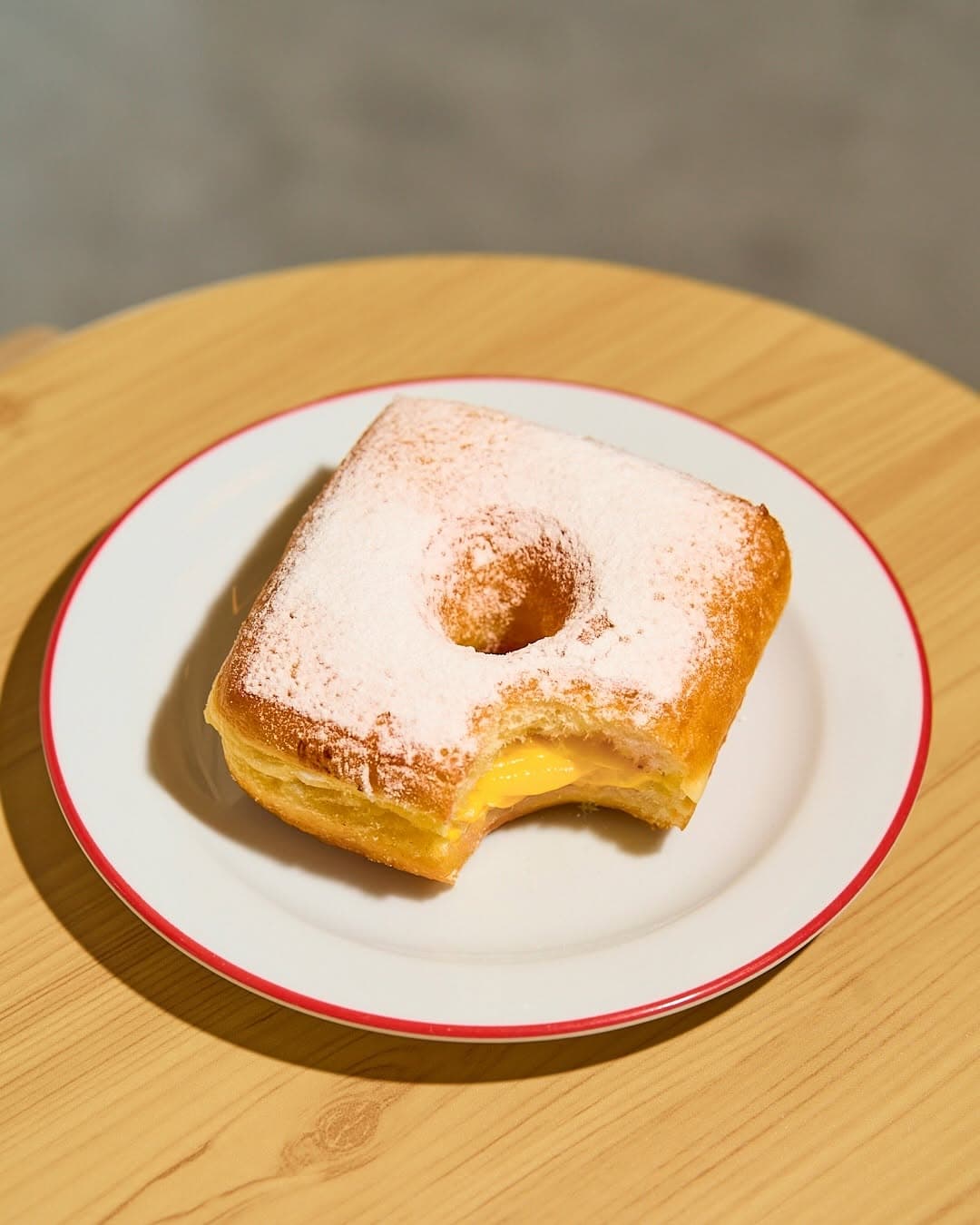 Sourdough square donut with custard