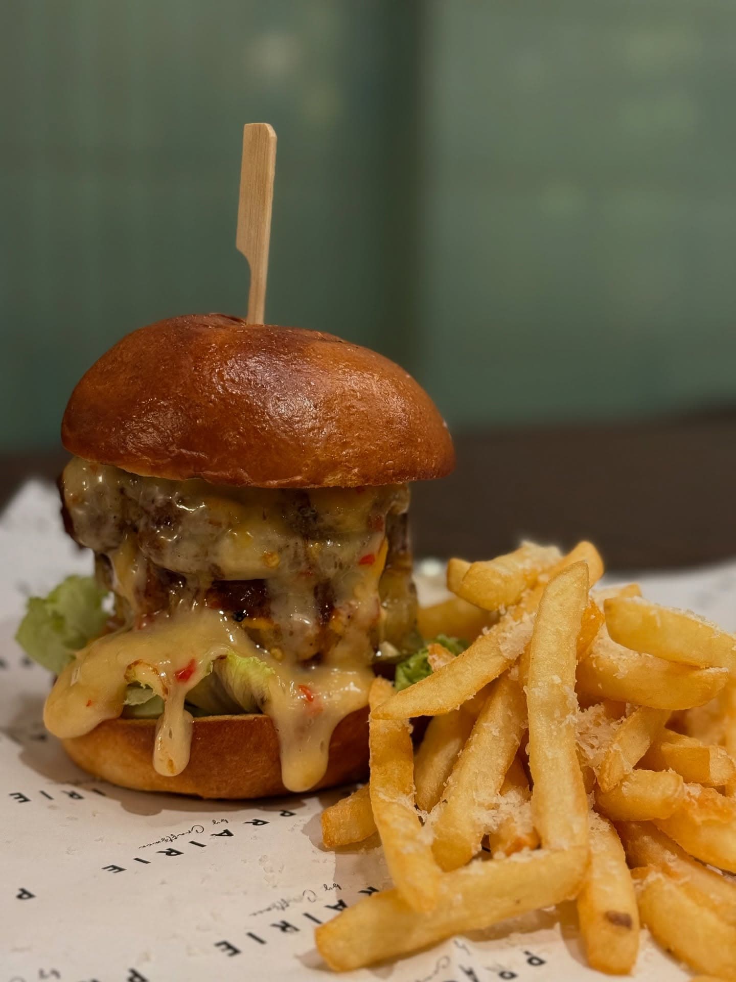 Burger and fries