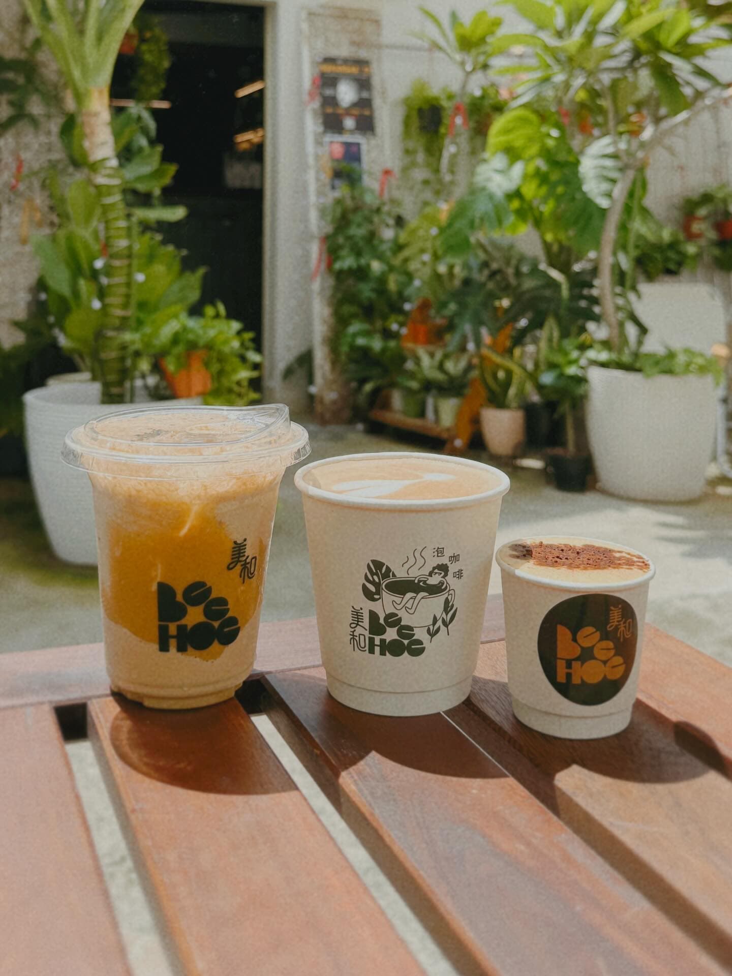 Hot and cold coffee drinks