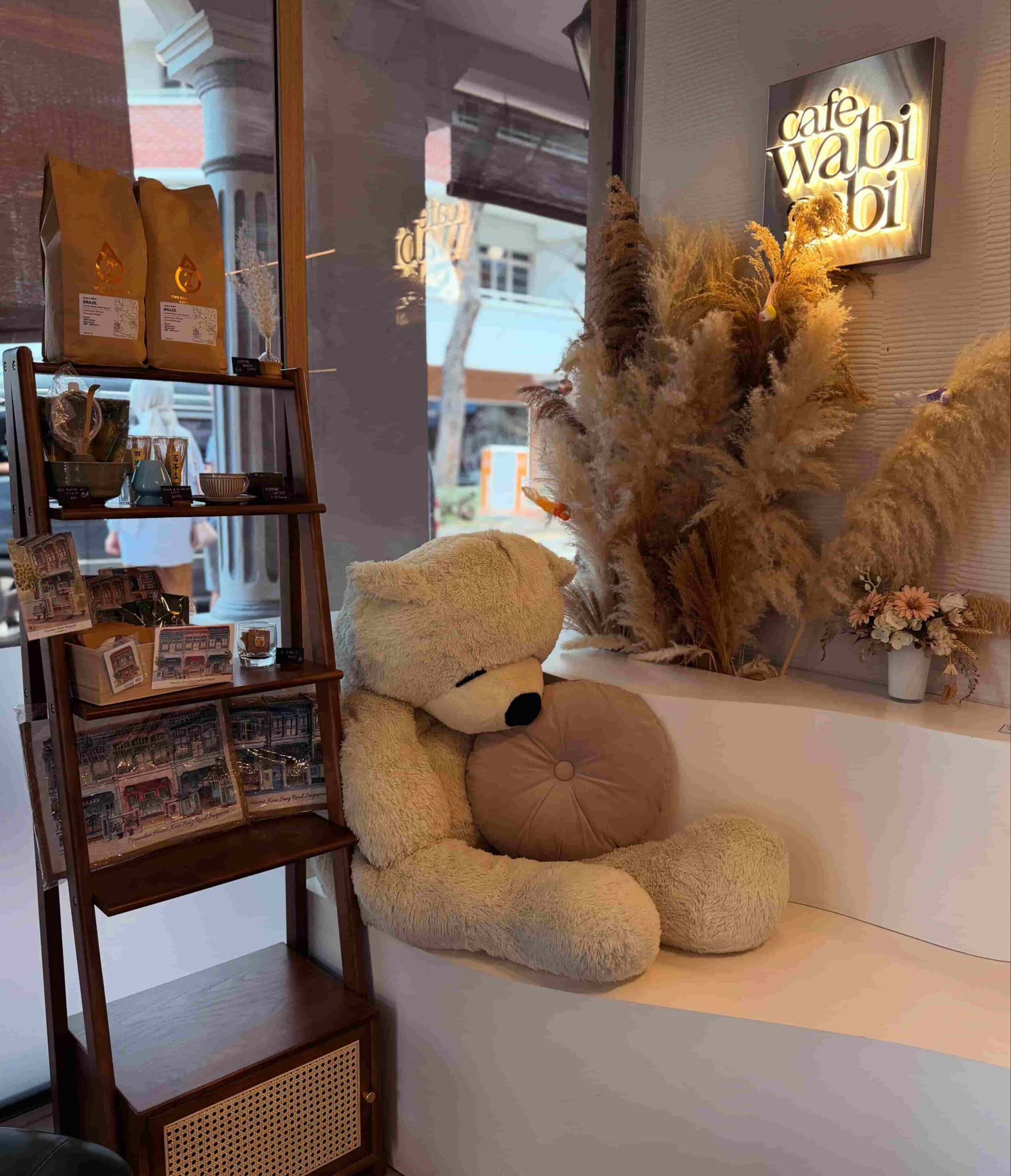 Interiors at Japanese-inspired Wabi Sabi cafe