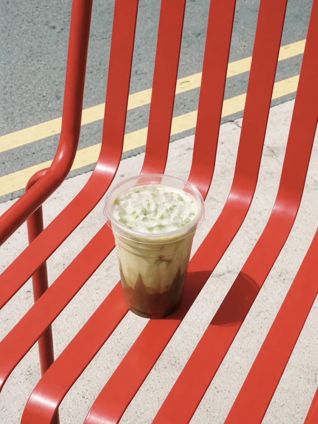Flavored iced matcha