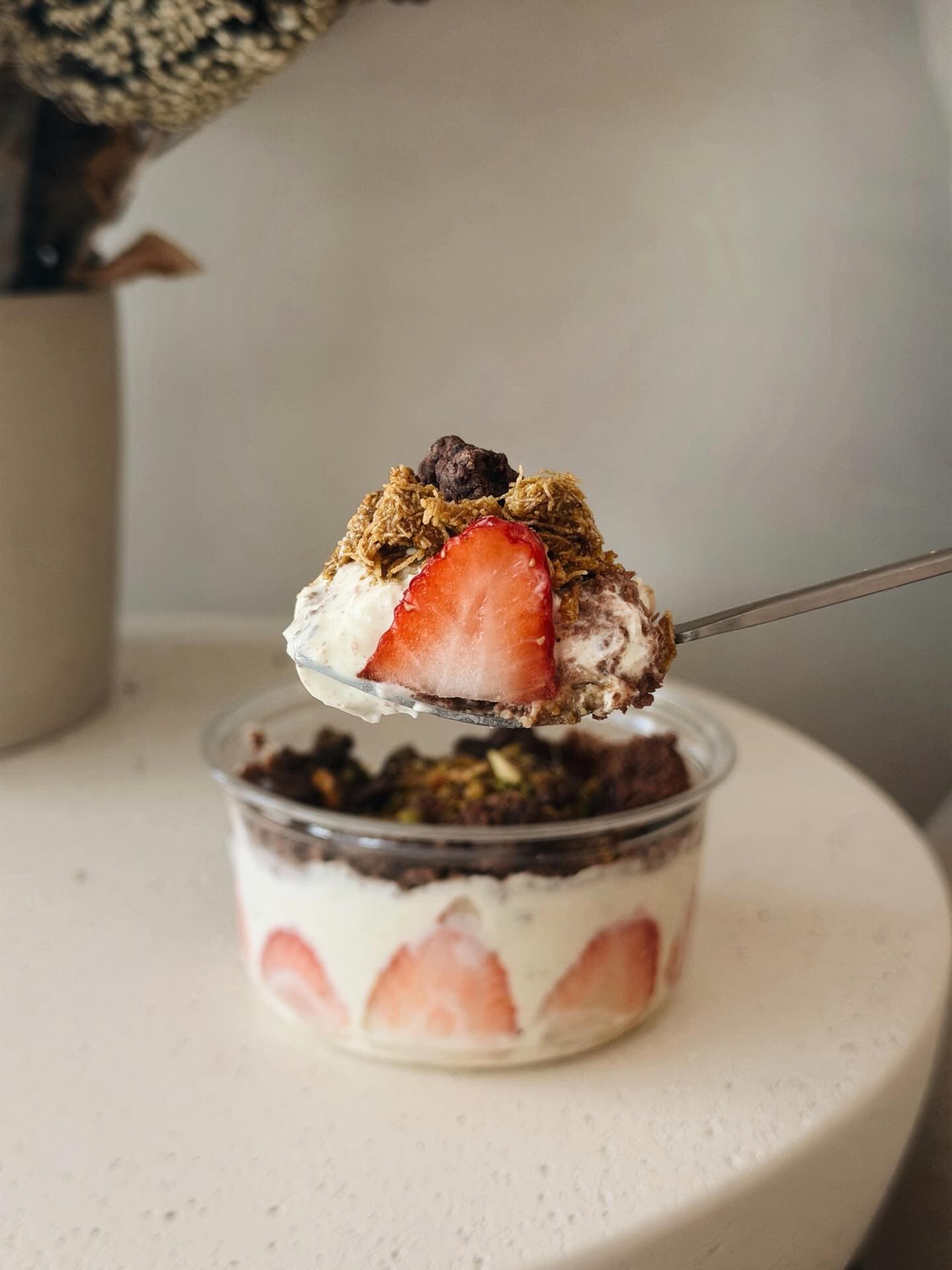 Strawberry and Greek yogurt dessert